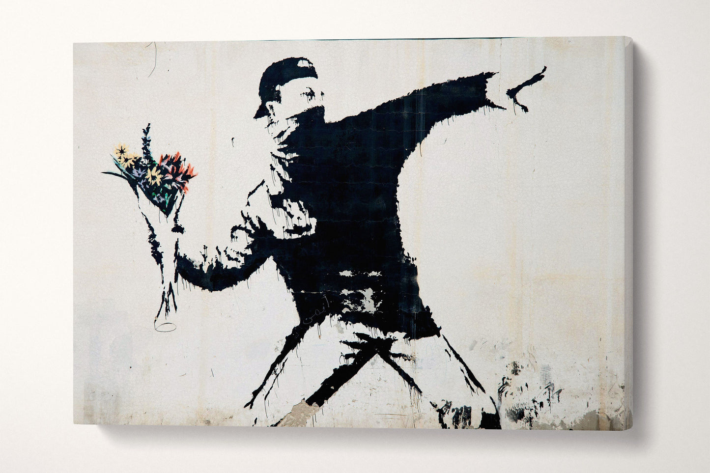 Banksy Rage Flower Thrower canvas print