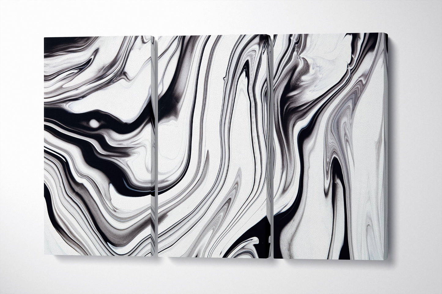 Black and white abstract art marble pattern framed canvas leather print | Large wall art | Large wall decor | Made in Italy | Home decor