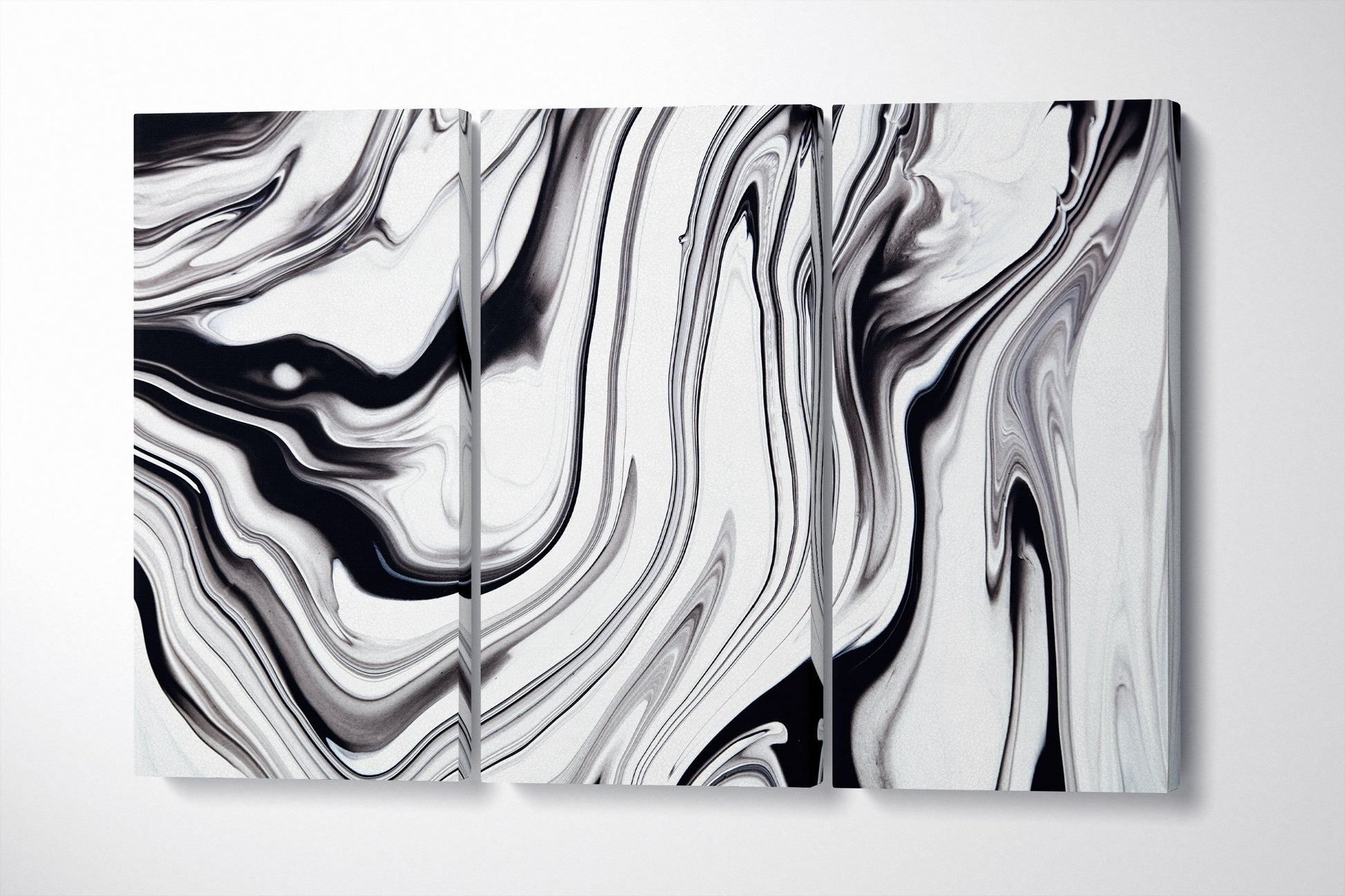 Black and white abstract art marble pattern framed canvas leather print | Large wall art | Large wall decor | Made in Italy | Home decor