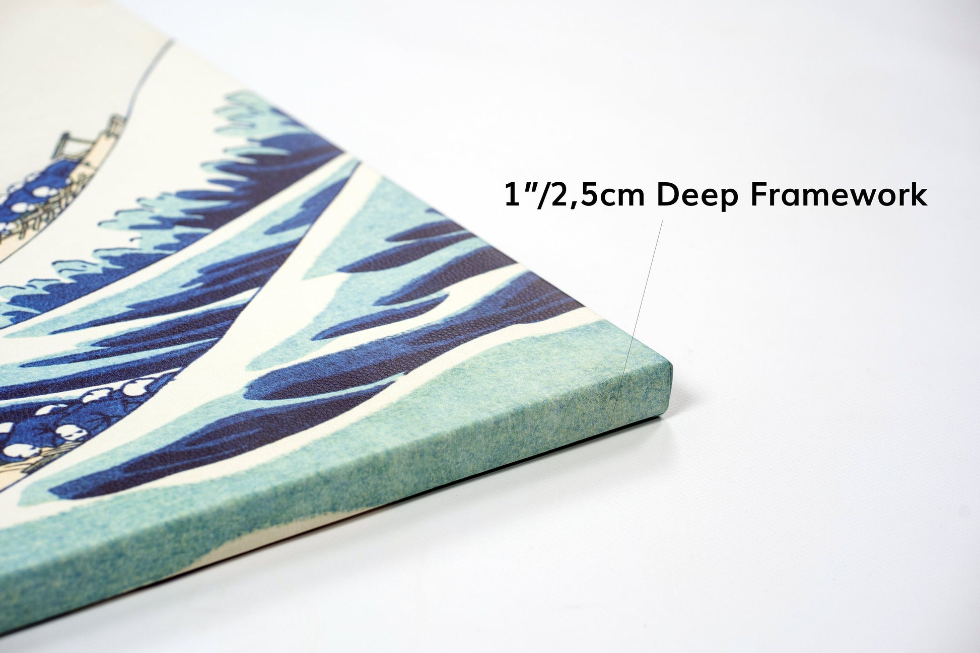 Misty Forest Framed Canvas Eco Leather Print, Made in Italy!