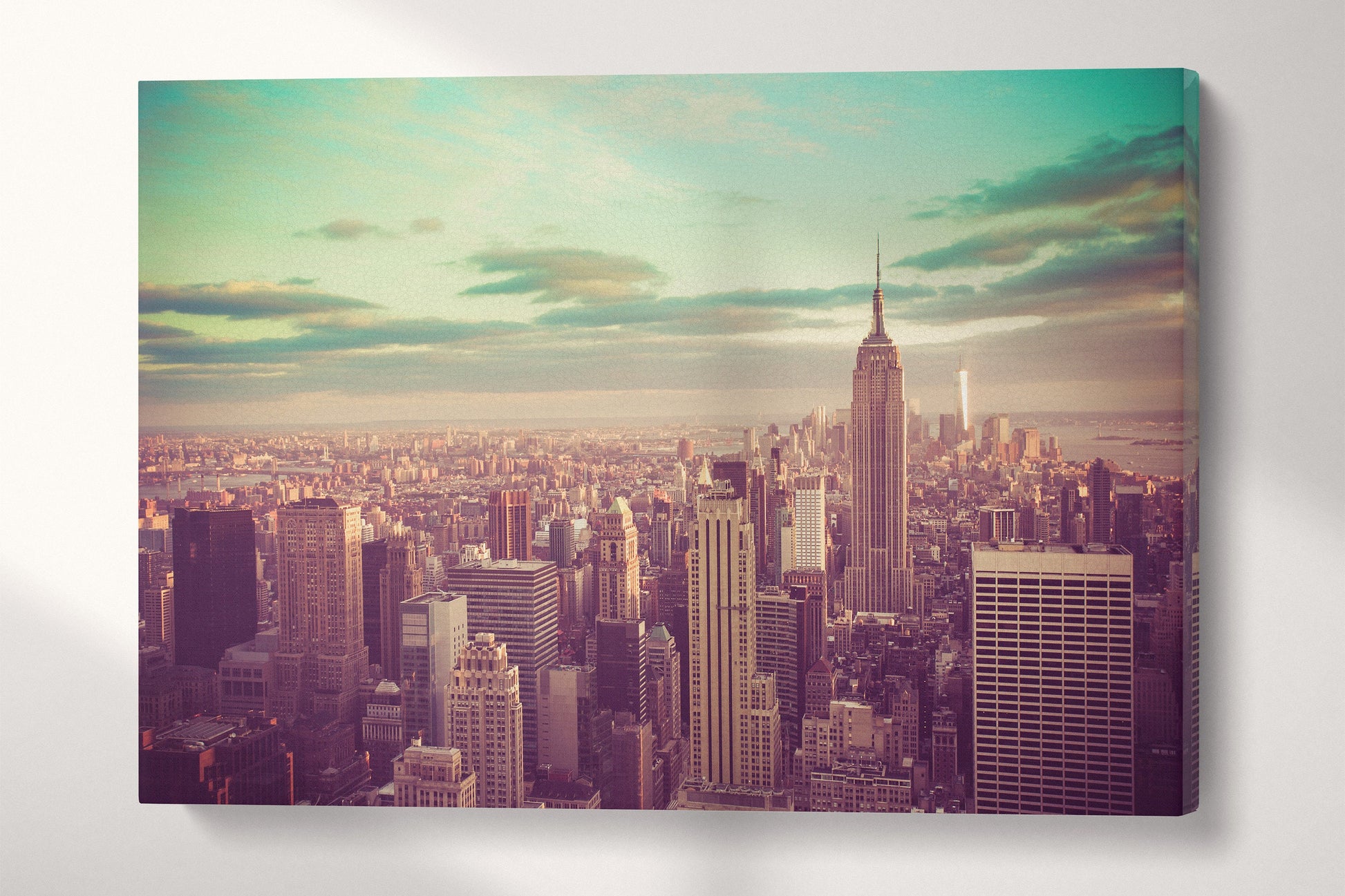 New York City, Manhattan vintage wall decor canvas print