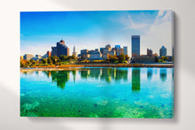 Charger l&#39;image dans la galerie, Memphis Skyline wall decor canvas print