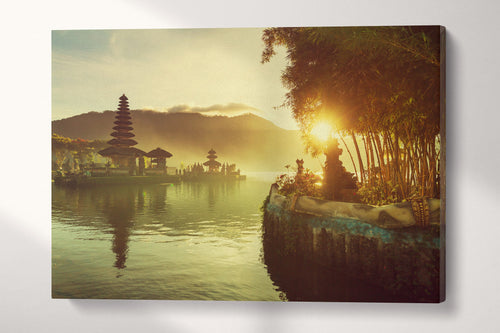 Pura Ulun Danu Bratan Temple Bali Indonesia Wall Decor Canvas