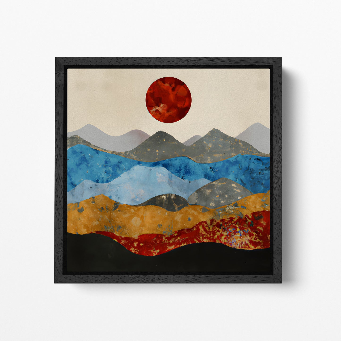 Nordic art black frame canvas print