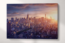 Laden Sie das Bild in den Galerie-Viewer, New York City Sunrise Canvas Wall Art Eco Leather Print