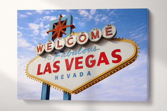 Welcome to Fabulous Las Vegas Canvas Wall Art Eco Leather Print, Made in Italy!