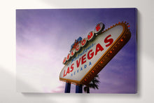 Load image into Gallery viewer, Welcome to Fabulous Las Vegas sign wall art canvas print