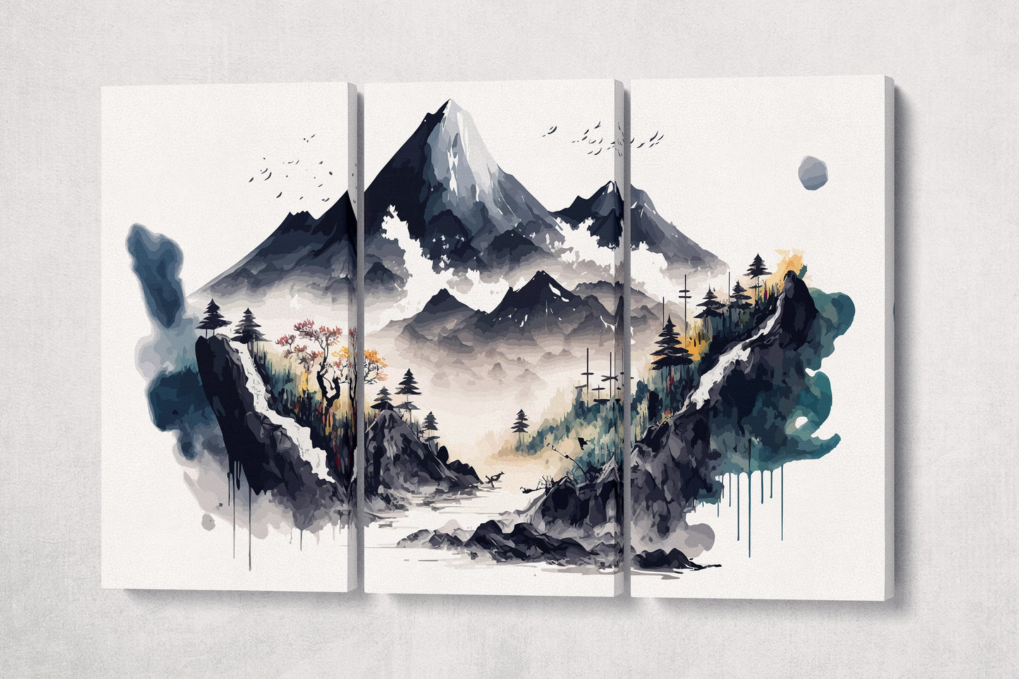 Japan Landscape ink canvas home art decor print