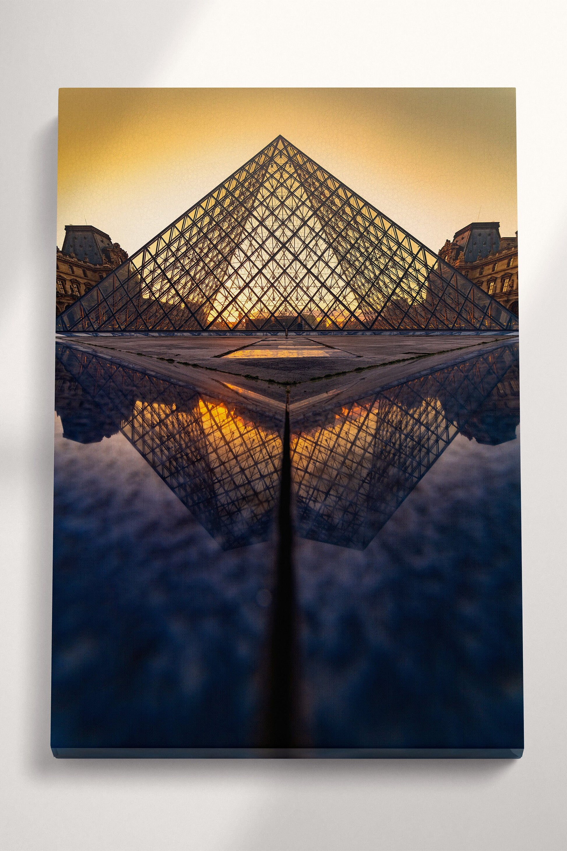 Louvre Museum Reflection canvas wall art