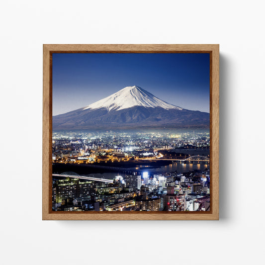 Mount Fuji wall art wood frame canvas print