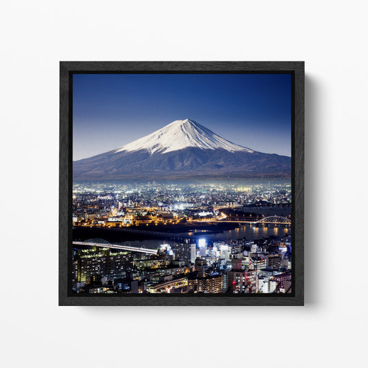 Mount Fuji wall art black frame canvas print