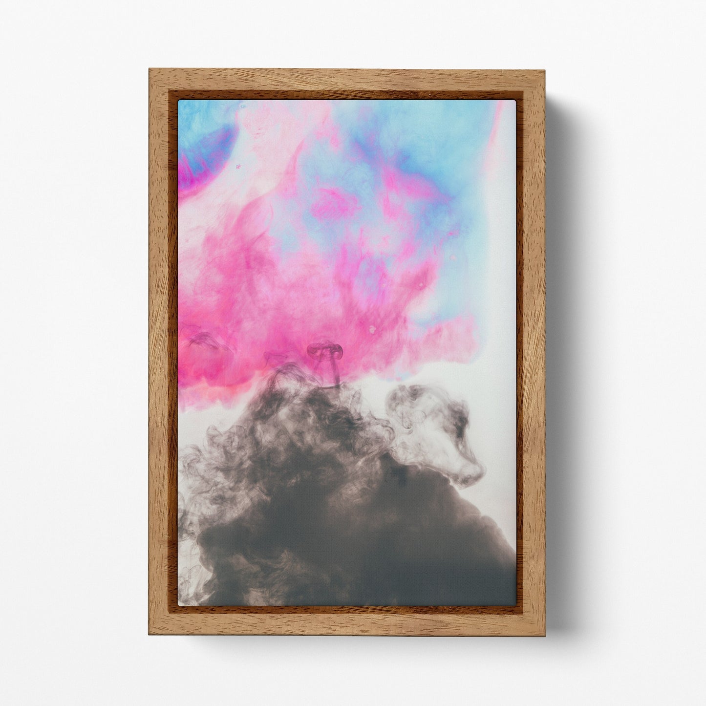 Abstract watercolor artwork canvas wall art wood frame
