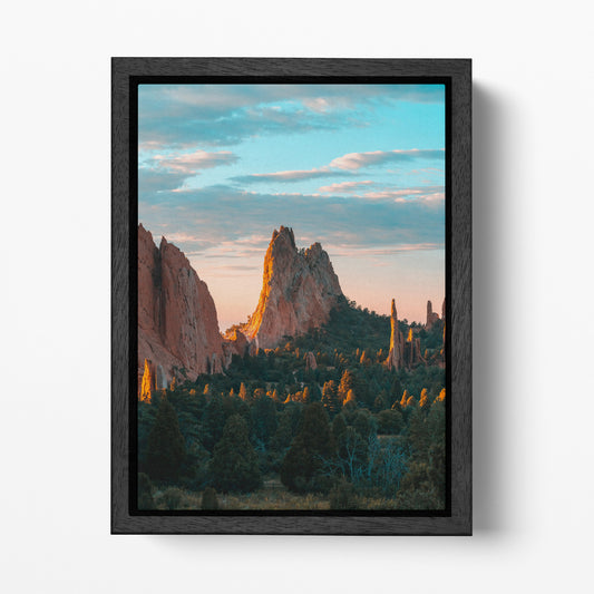 Garden of the Gods, Colorado Springs black framed canvas wall art