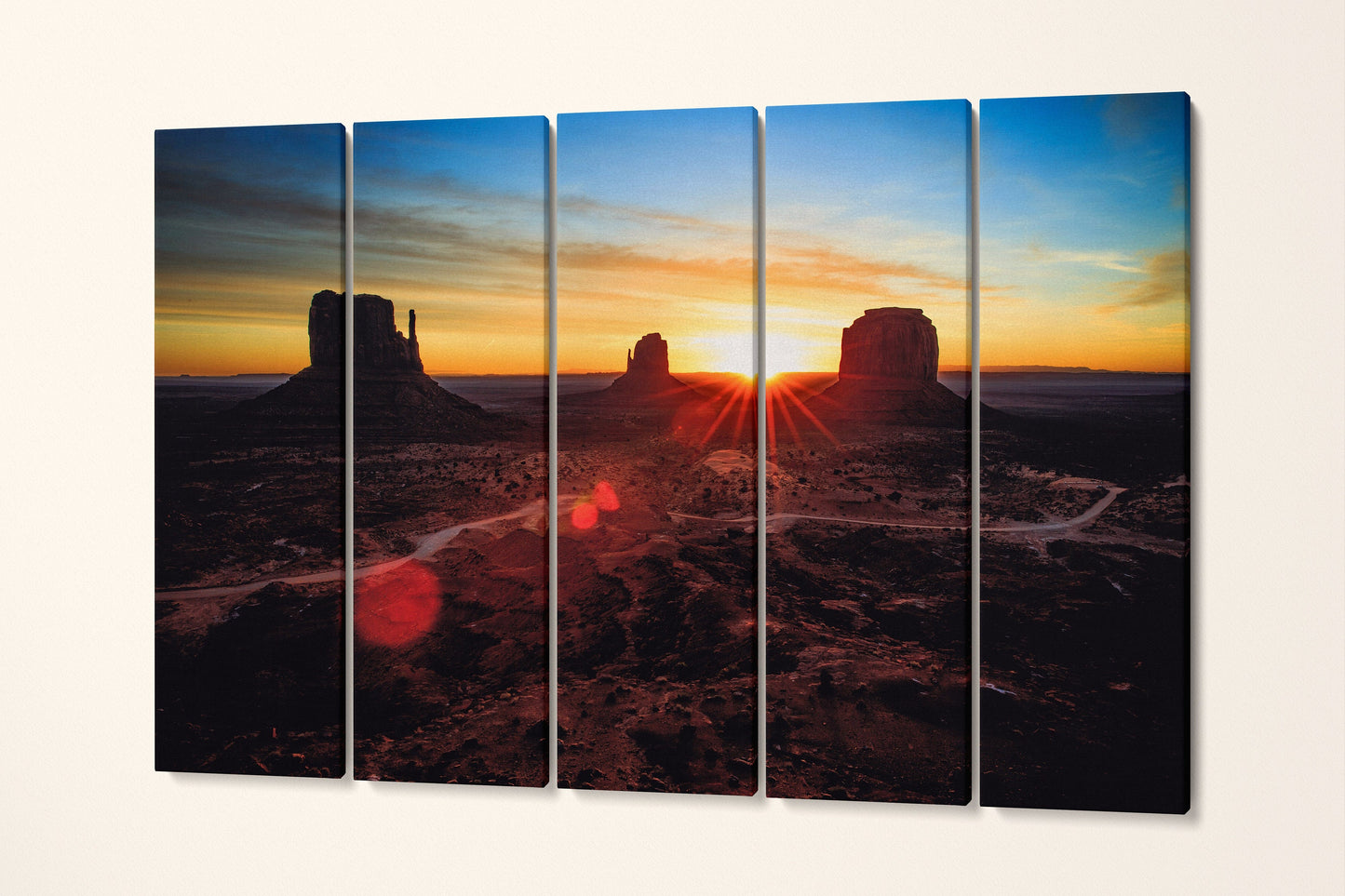 Oljato-Monument Valley USA Canvas Eco Leather Print, Made in Italy!