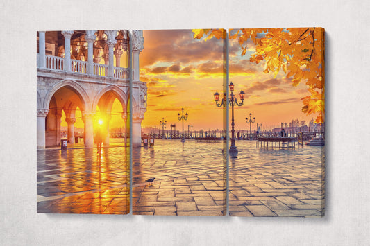 San Marco Square 3 panel canvas