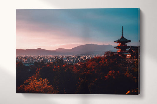 Kiyomizudera Temple Kyoto Japan at Sunset Canvas