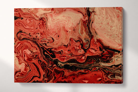 Red abstract canvas wall art