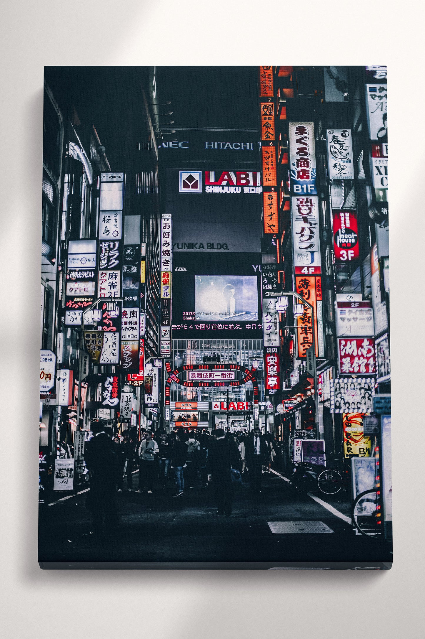 Tokyo Neon Street Japan Wall Art Framed Canvas 3D