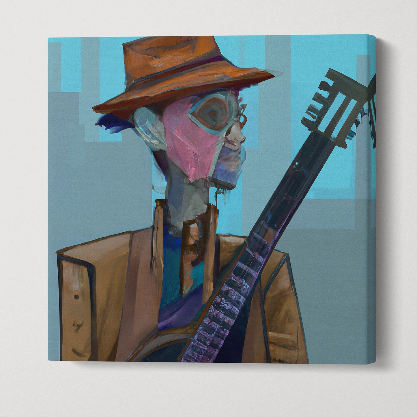 The Old Guitarist Steam Punk Edition by Pablo Picasso  wall art canvas print