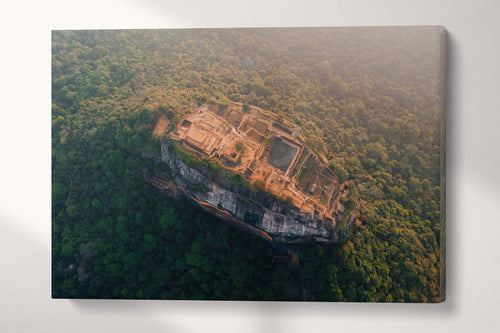 Sigiriya The Lion Rock From Above Sri Lanka Wall Art Canvas Eco Leather Print