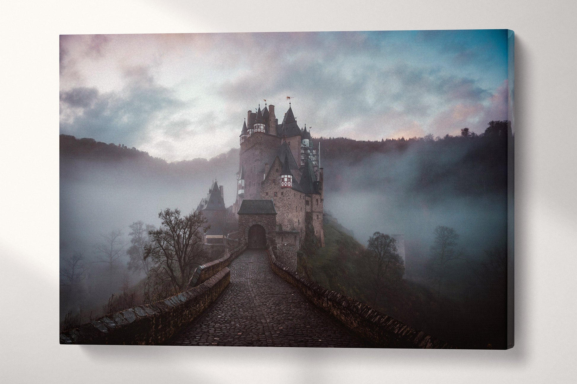 Misty Castle Burg Eltz single panel canvas print