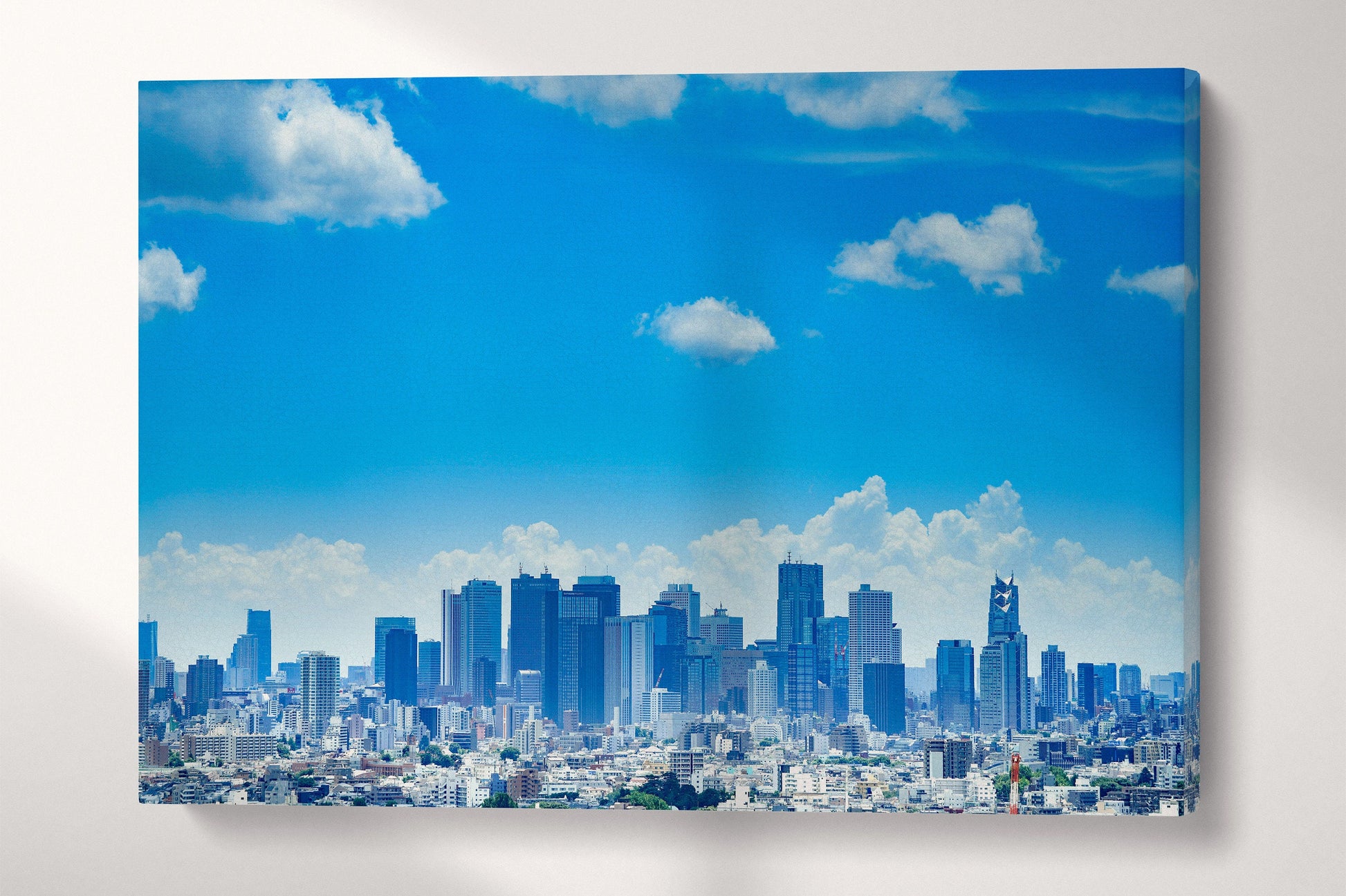 Tokyo Skyline Blue Sky Canvas single panel