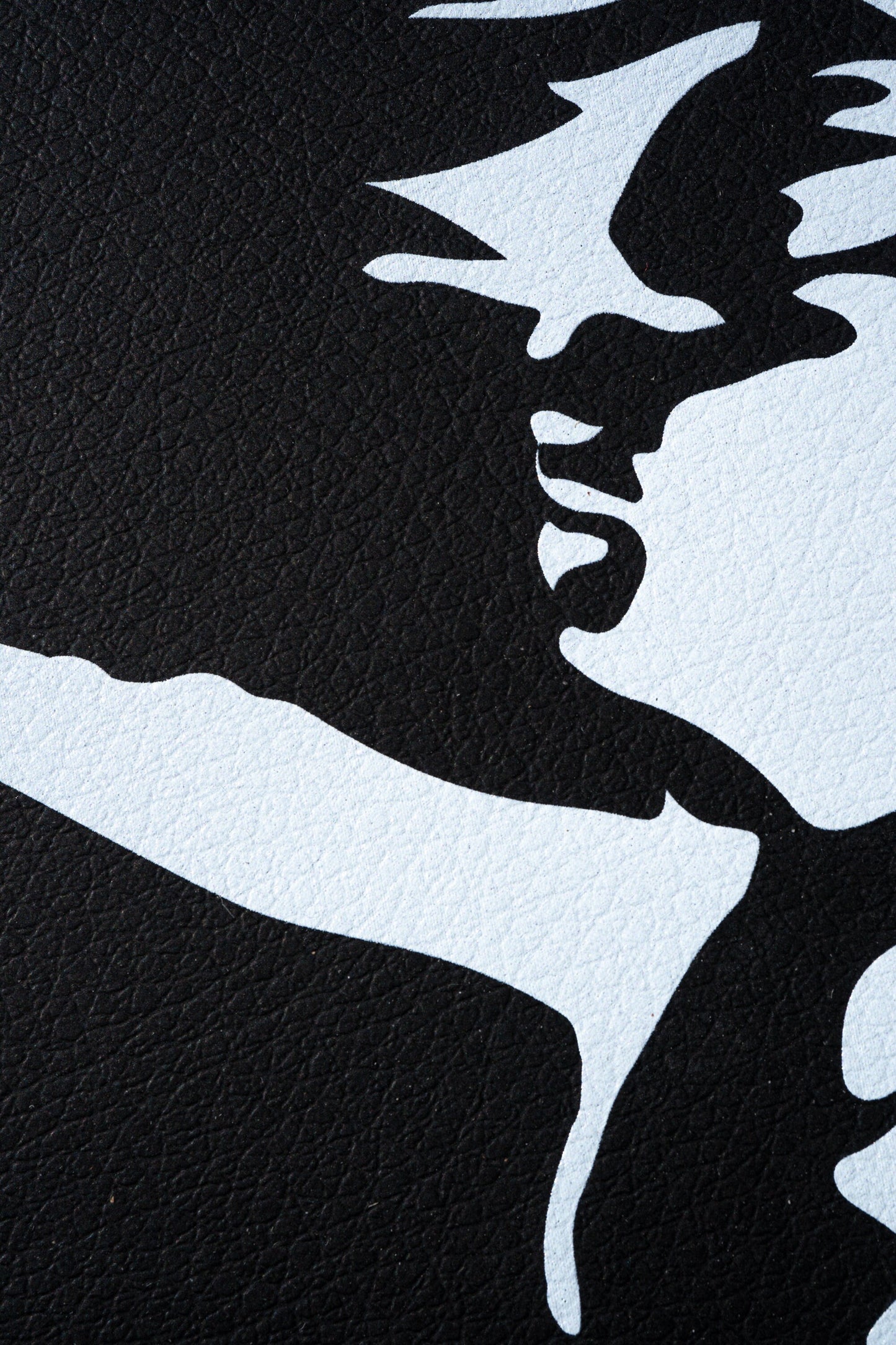 Girl With Balloon by Banksy Print On Black Leather Sublimation Printing Wall Art Canvas, Made in Italy!
