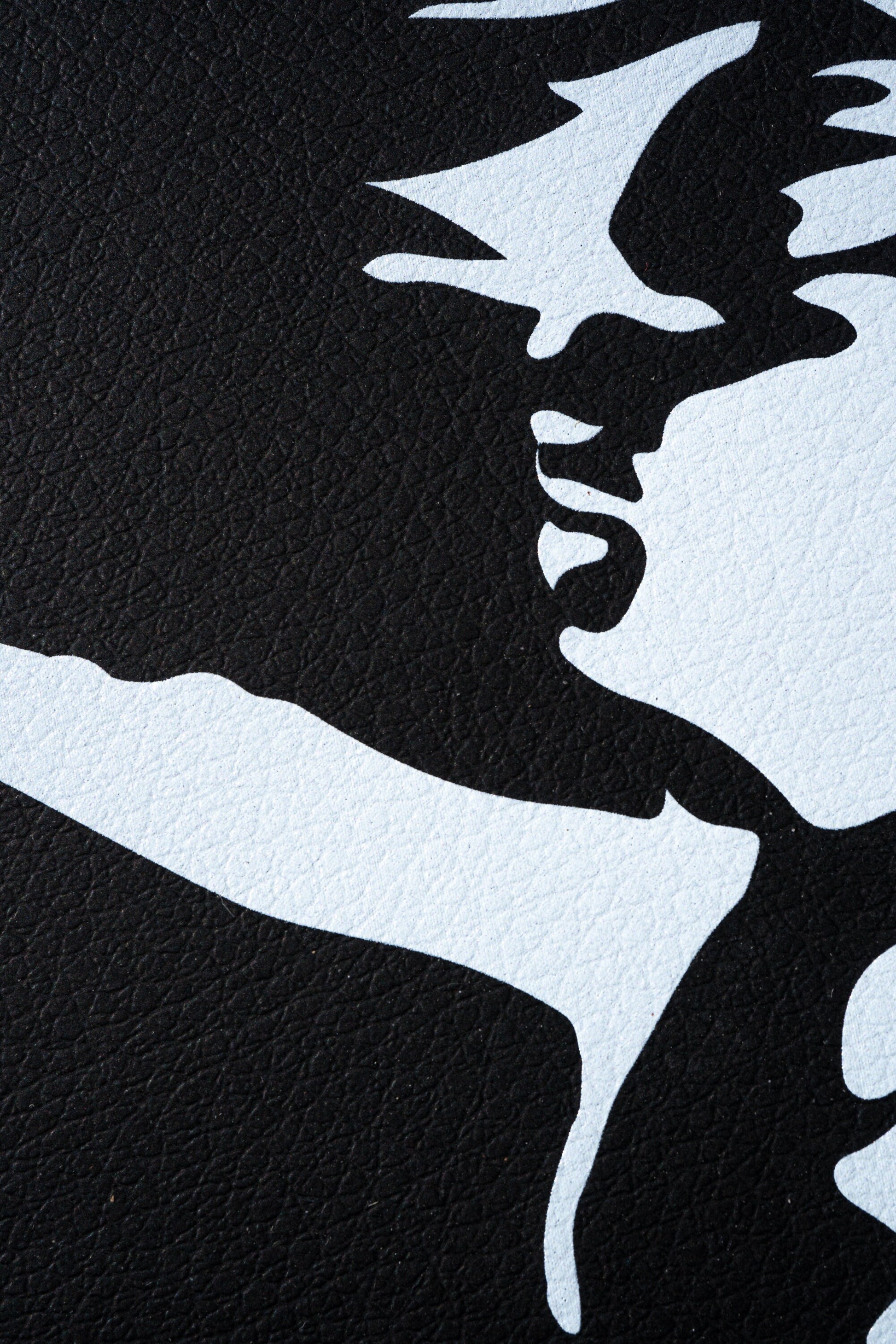 Girl With Balloon by Banksy Print On Black Leather Sublimation Printing Wall Art Canvas, Made in Italy!