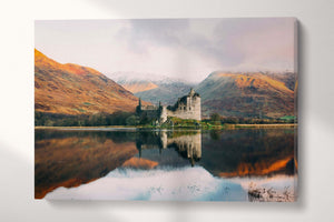 Kilchurn Castle, Lago Awe Scotland Canvas Eco Leather Print single panel