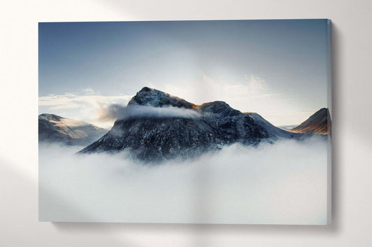 Glencoe Ballachulish UK Snow Mountains Canvas Eco Leather Print