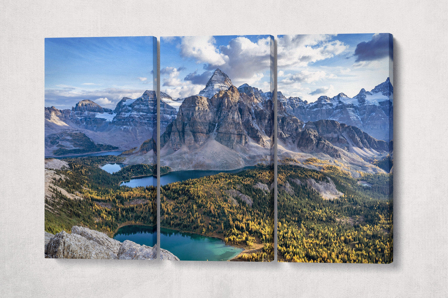 Mount Assiniboine Provincial Park, East Kootenay G, BC, Canada Wall Art Canvas 3 Panels