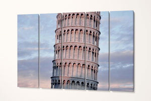 Leaning Tower of Pisa Canvas Eco Leather Print 5 Panels