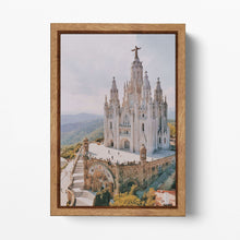 Laden Sie das Bild in den Galerie-Viewer, Basílica del Sagrado Corazón Tibidabo Wall Art Home Decor Canvas Eco Lather Print Wood Frame