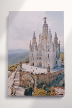 Laden Sie das Bild in den Galerie-Viewer, Basílica del Sagrado Corazón Tibidabo Wall Art Home Decor Canvas Eco Lather Print
