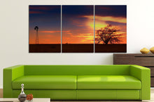 Laden Sie das Bild in den Galerie-Viewer, West Texas Sunset Wall Art Eco Leather Canvas Print Green Sofa