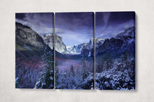 Laden Sie das Bild in den Galerie-Viewer, Tuolumne Meadows Half Dome Glacier Point Yosemite National Park Canvas Wall Art Eco Leather Print 3 Panels