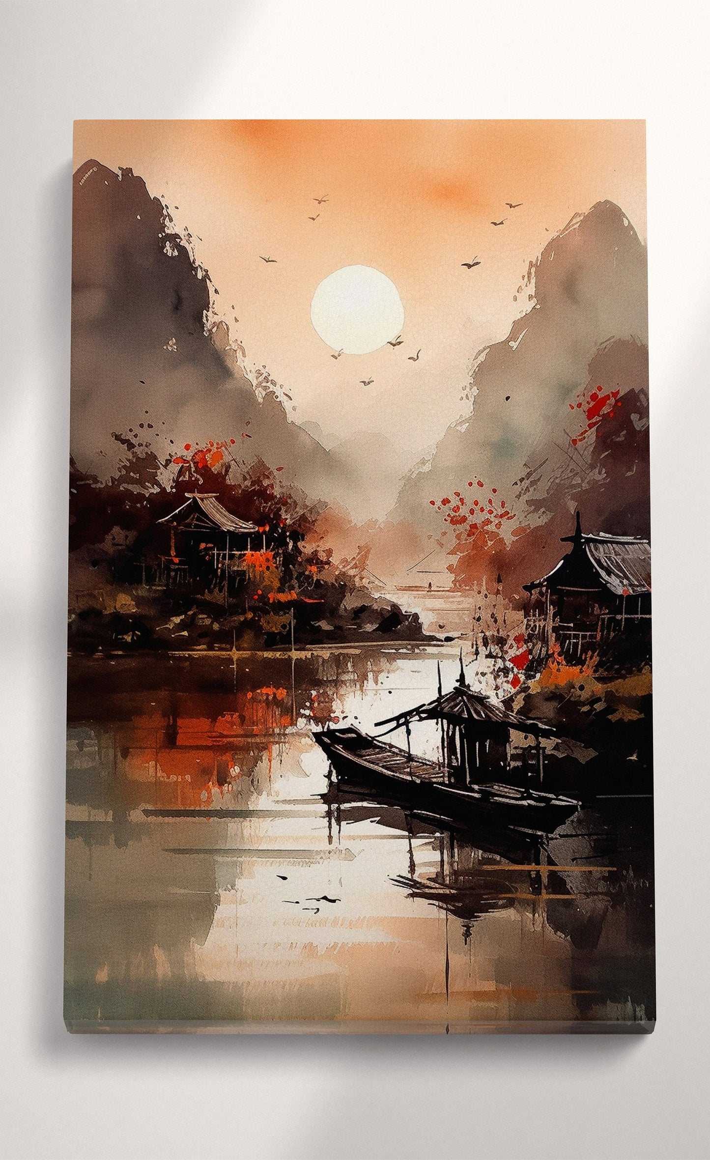 Ninh Bihn Vietnam Sunset Wall Art Home Decor Canvas Eco Lather Print