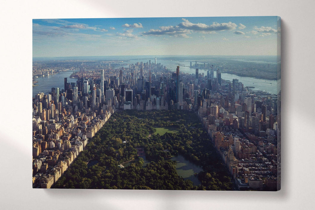 Central Park New York City Aerial View Canvas Eco Leather Print