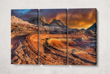 Charger l&#39;image dans la galerie, White Pocket Vermilion Cliffs National Monument Arizona Wall Art Framed Canvas Eco Leather Print, Made in Italy!