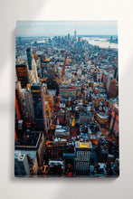Charger l&#39;image dans la galerie, Manhattan Manhattan Midtown and Downtown Aerial View Canvas Eco Leather Print