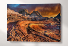 Charger l&#39;image dans la galerie, White Pocket Vermilion Cliffs National Monument Arizona Wall Art Framed Canvas Eco Leather Print, Made in Italy!