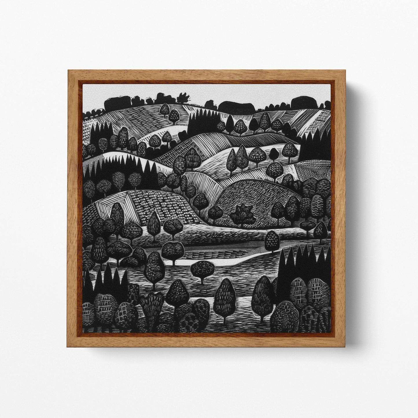 Black And White Drawing Eesti Maastik Eelma Herald Canvas Wall Art Eco Leather Print Wood Frame