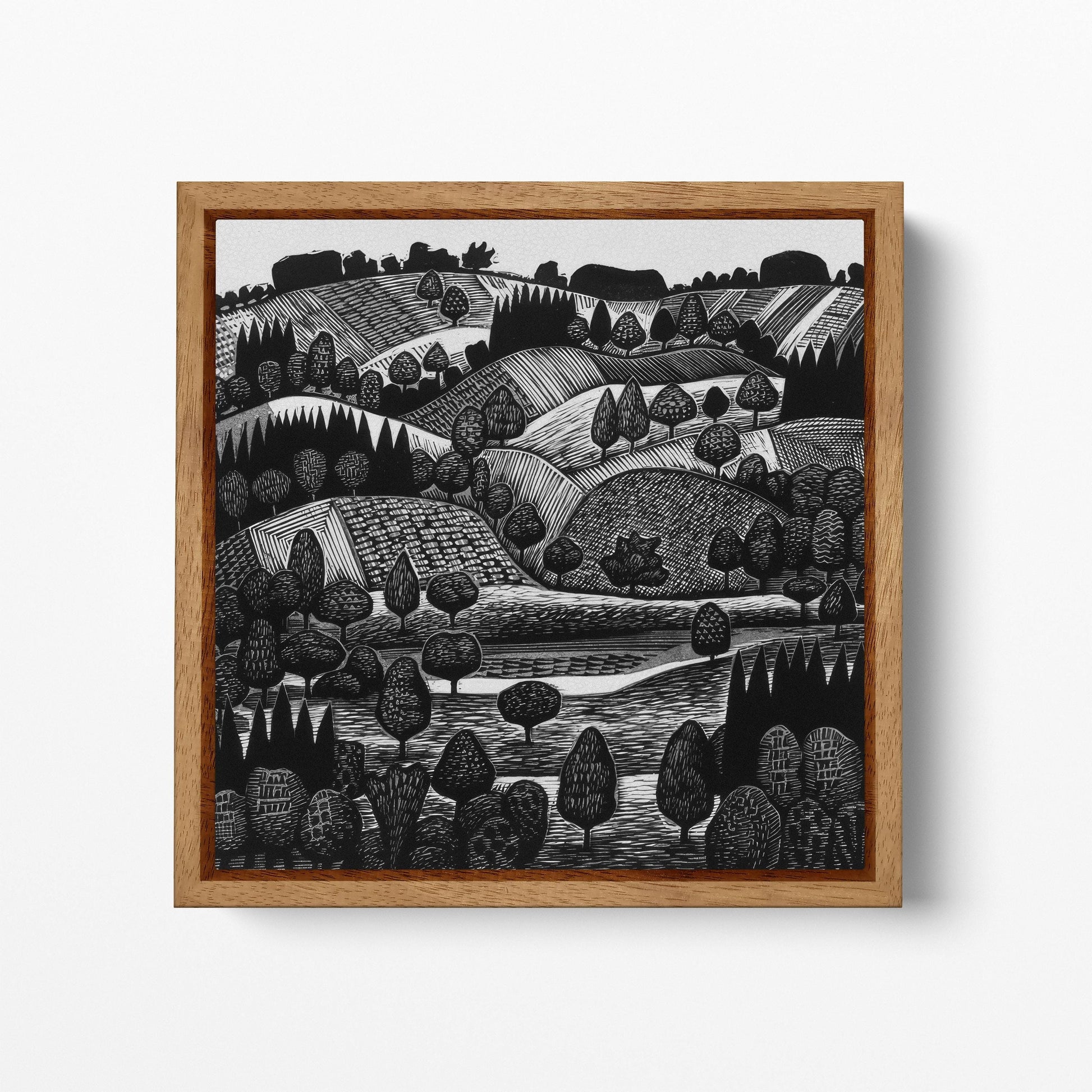 Black And White Drawing Eesti Maastik Eelma Herald Canvas Wall Art Eco Leather Print Wood Frame