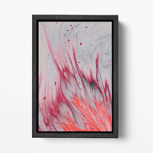 Load image into Gallery viewer, Red White Abstract Canvas Wall Art Home Decor Eco Leather Print Black Frame