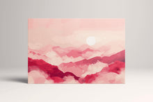 Load image into Gallery viewer, Crimson Dreams Over Rolling Hills Wall Decor Eco Leather Print