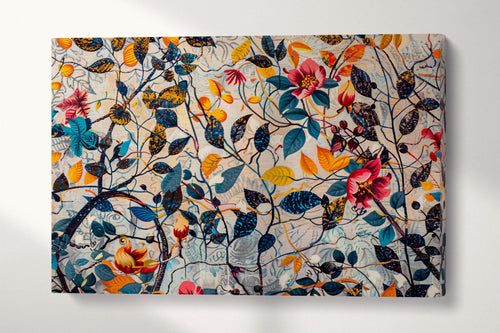 Whispers of Nature: Blossoms in Full Bloom Wall Decor Eco Leather Print