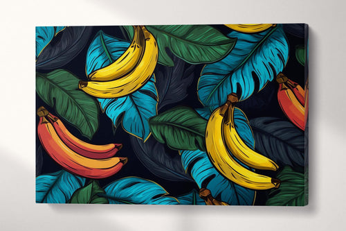 Tropical Banana Bliss - Vibrant Wall Art Home Decor Eco Leather Print