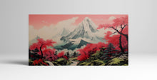 Load image into Gallery viewer, Majestic Pink Landscape: Mountain and Cherry Blossom Forest