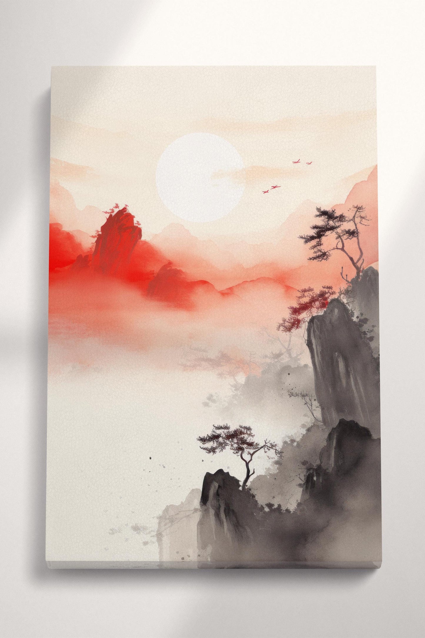 The Rising Sun of Wuxia Wall Art Eco Leather Canvas Wall Decor Print