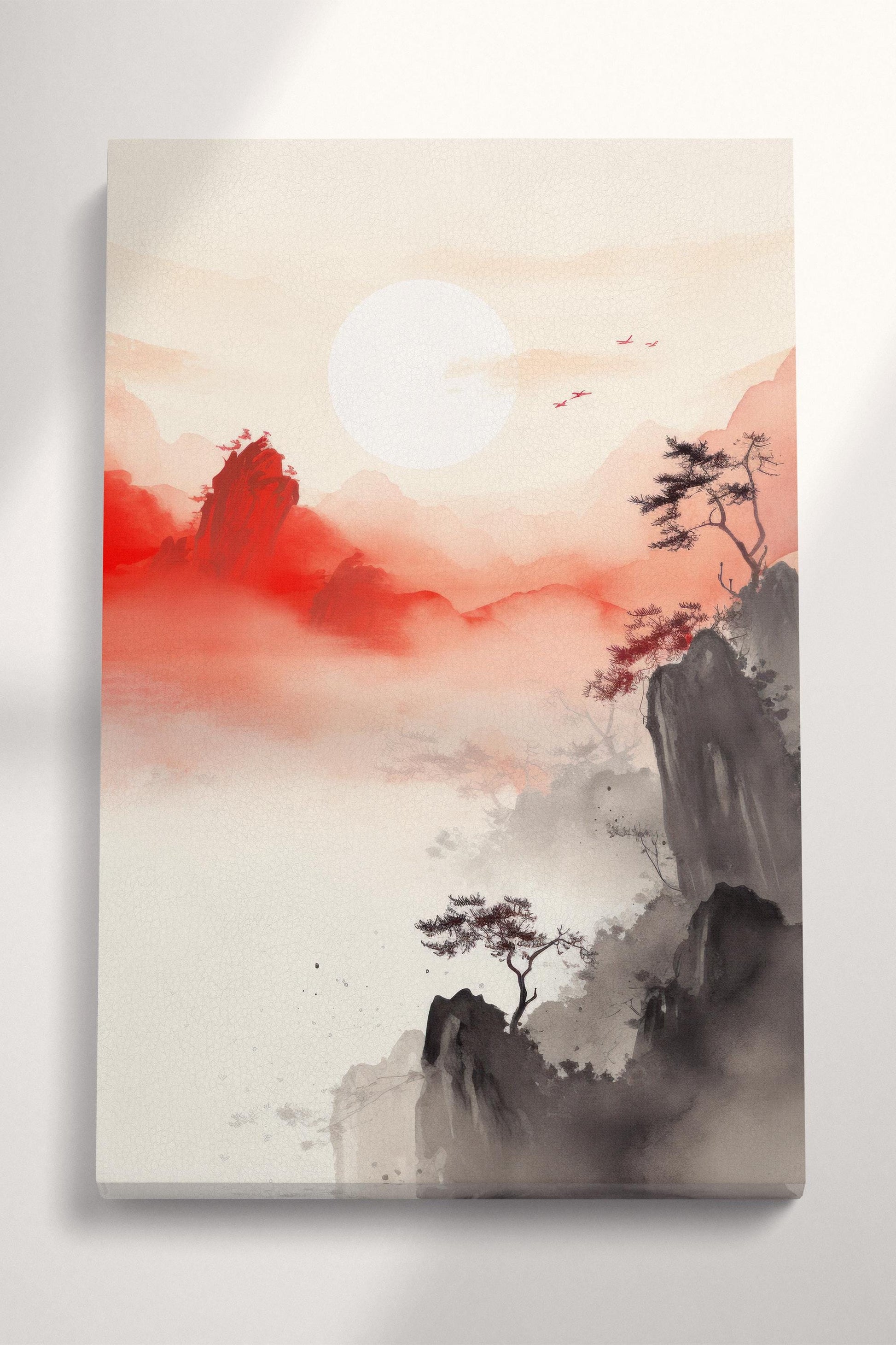 The Rising Sun of Wuxia Wall Art Eco Leather Canvas Wall Decor Print